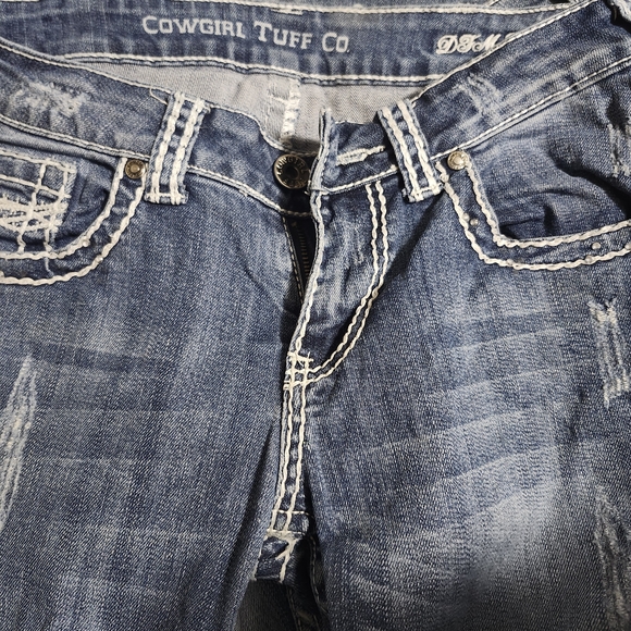 Cowgirl Tuff Denim - Cowgirl Tuff Women's Boot Cut Jeans - Blue